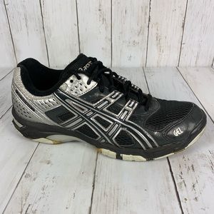 Asics Gel-Rocket Shoes Women’s Size 9.5 Athletic Running B053N Black Silver